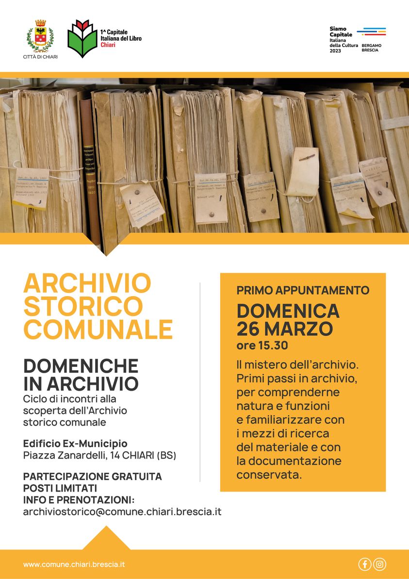 Domeniche in archivio | ciclo di incontri
